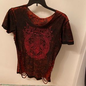 Red Distressed T-Shirt